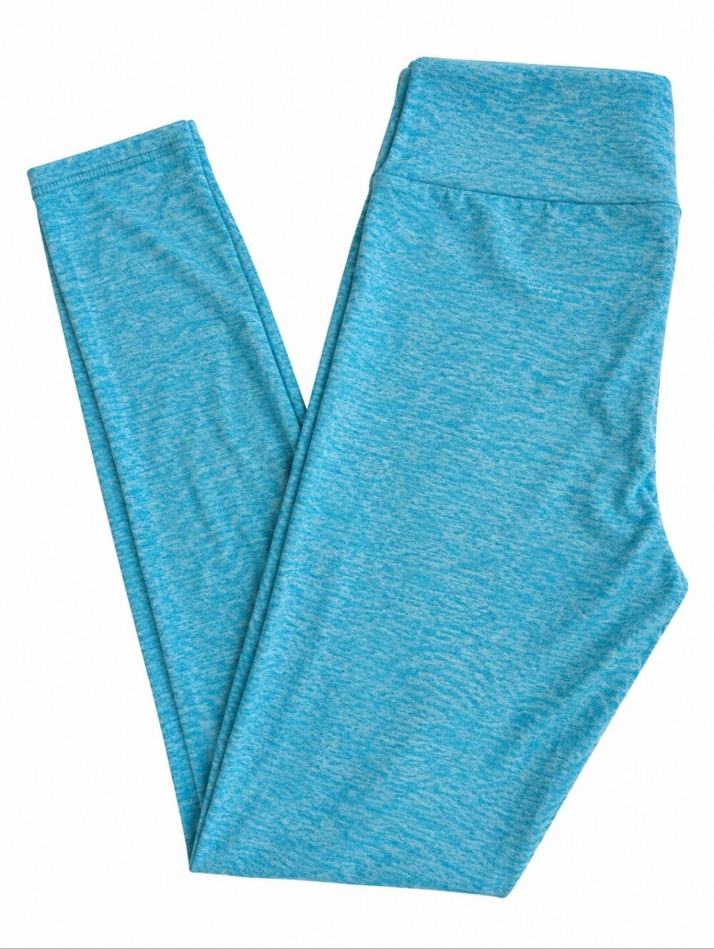 LuLaRoe Buttery Soft Blue Heathered Leggings Tall & Curvy TC